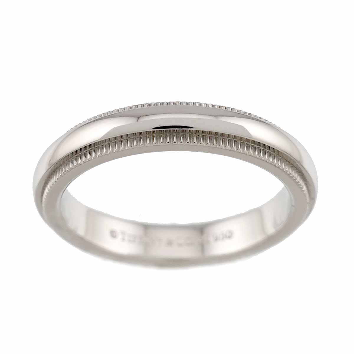 Tiffany & Co Milgray Ring Pt Platinum Together Milgrain — view 2