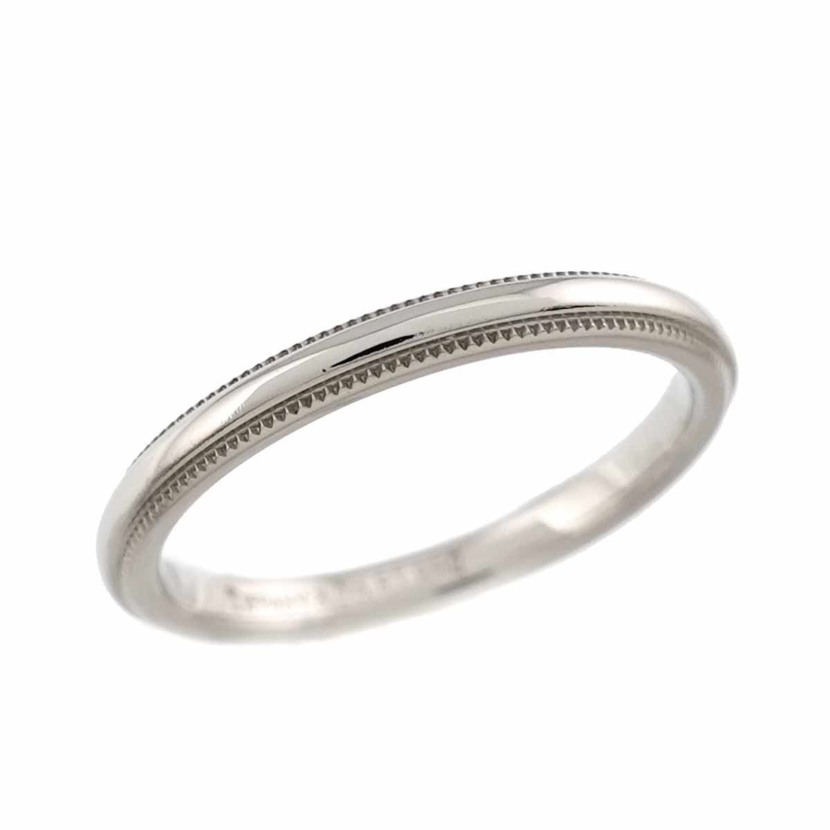 Tiffany & Co Milgray Ring Pt Platinum Together Milgrain — view 4