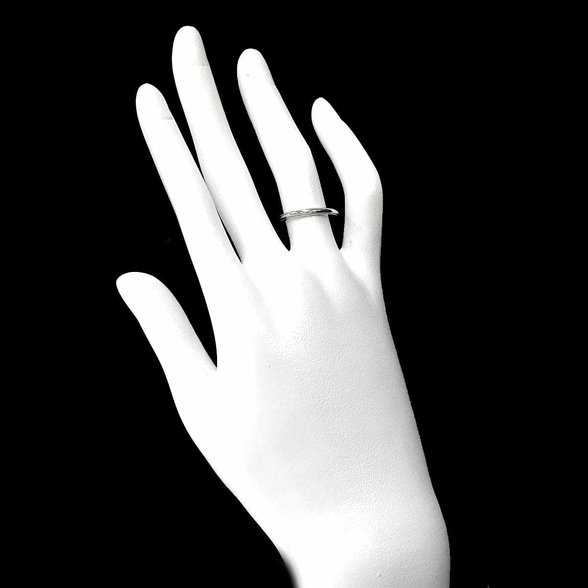 Tiffany & Co Milgray Ring Pt Platinum Together Milgrain — view 6