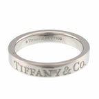 Tiffany & Co Logo Band Ring Pt Platinum — view 3