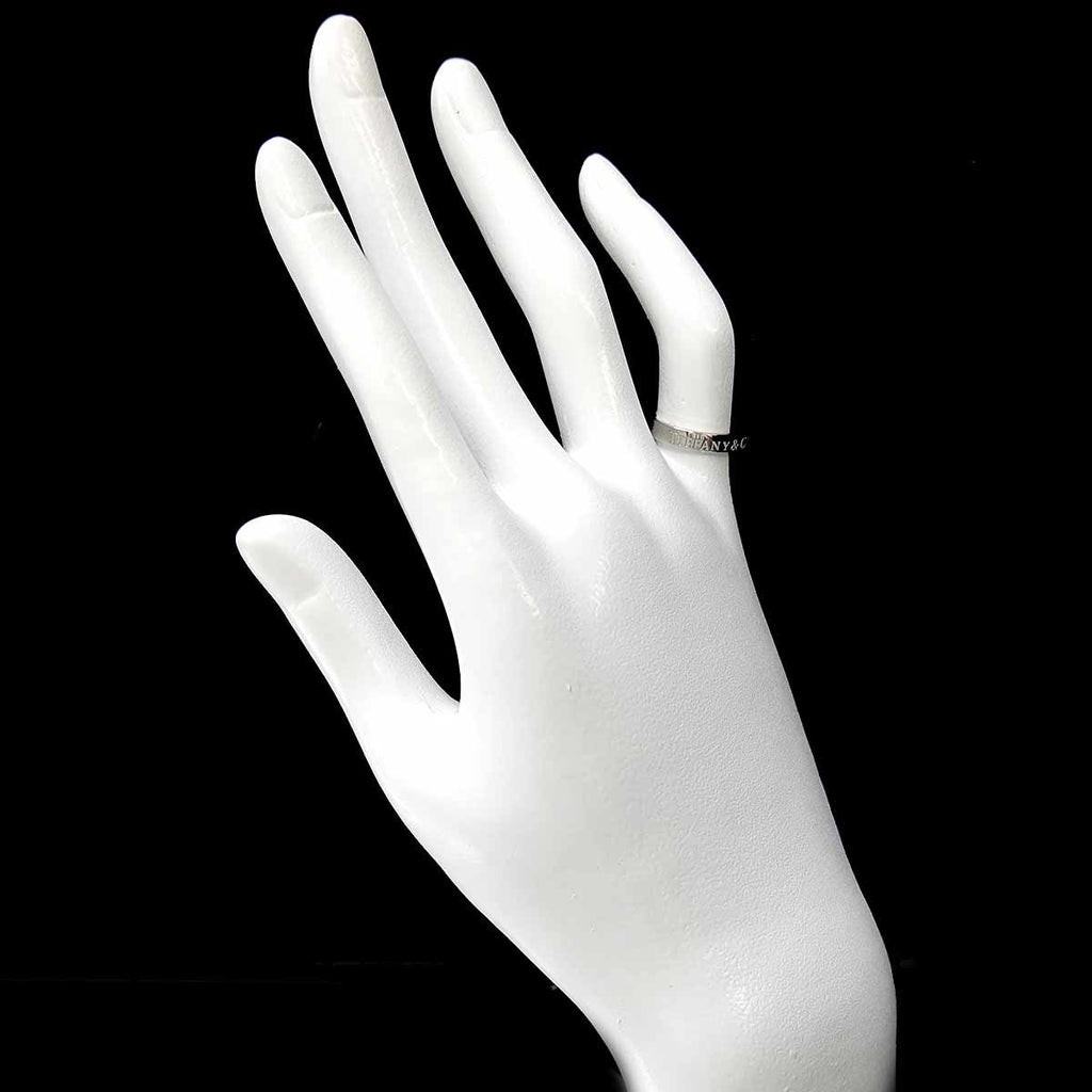 Tiffany & Co Logo Band Ring Pt Platinum — view 6