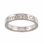 Tiffany & Co Logo Band Ring Pt Platinum — view 2