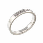 Tiffany & Co Logo Band Ring Pt Platinum — view 4