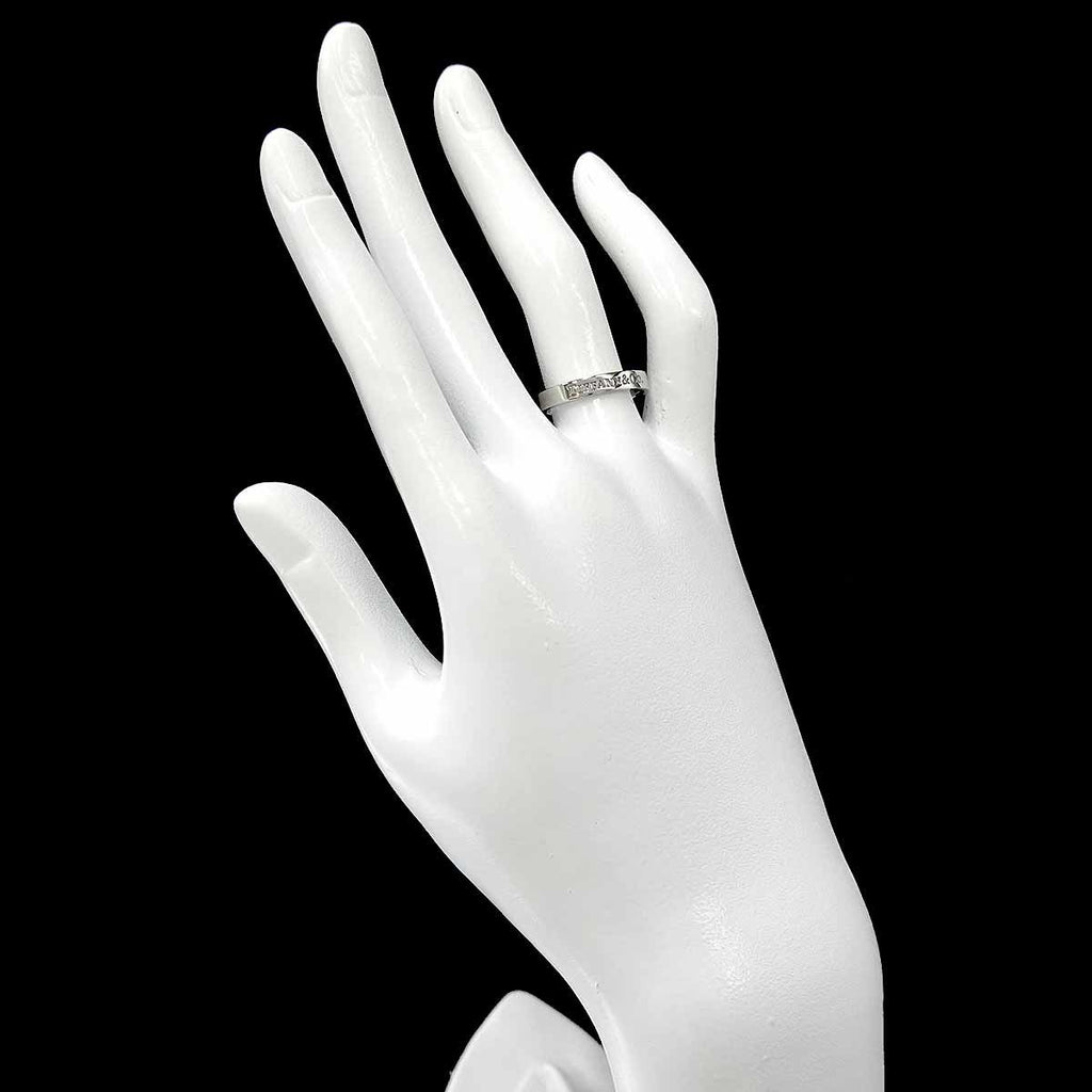 Tiffany & Co Logo Band Ring Pt Platinum — view 6
