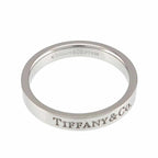 Tiffany & Co Logo Band Ring Pt Platinum — view 3
