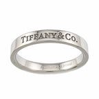 Tiffany & Co Logo Band Ring Pt Platinum — view 2