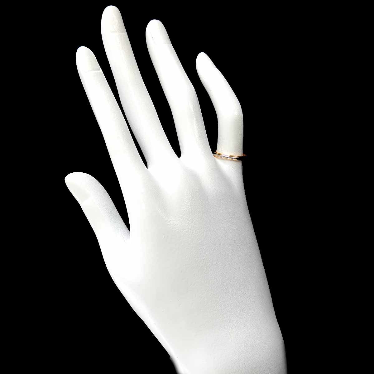 Tiffany & Co Lucida Band Ring Pt Platinum 18k PG Pink Gold 750 — view 6