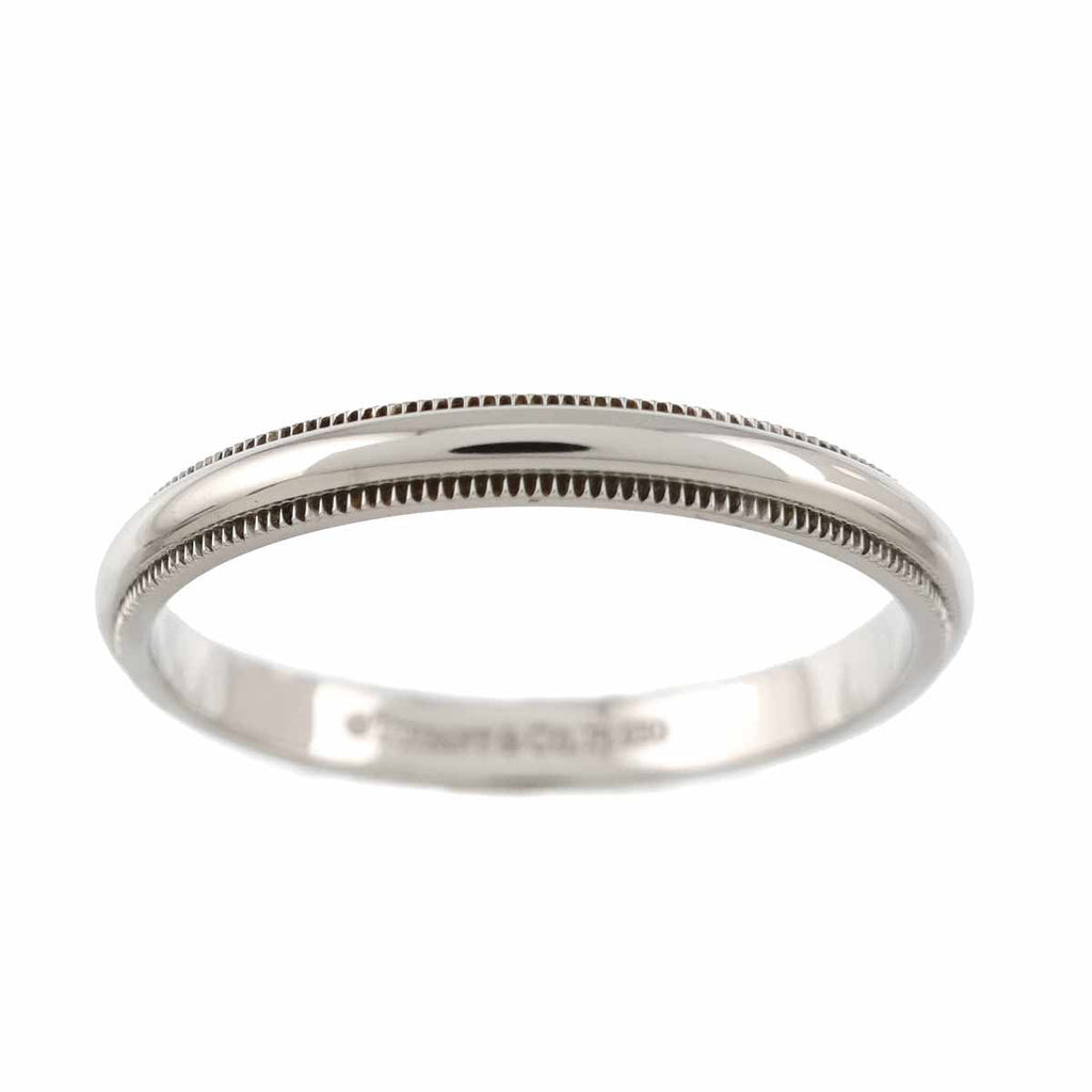 Tiffany & Co Milgray Ring Pt Platinum Together Milgrain — view 2