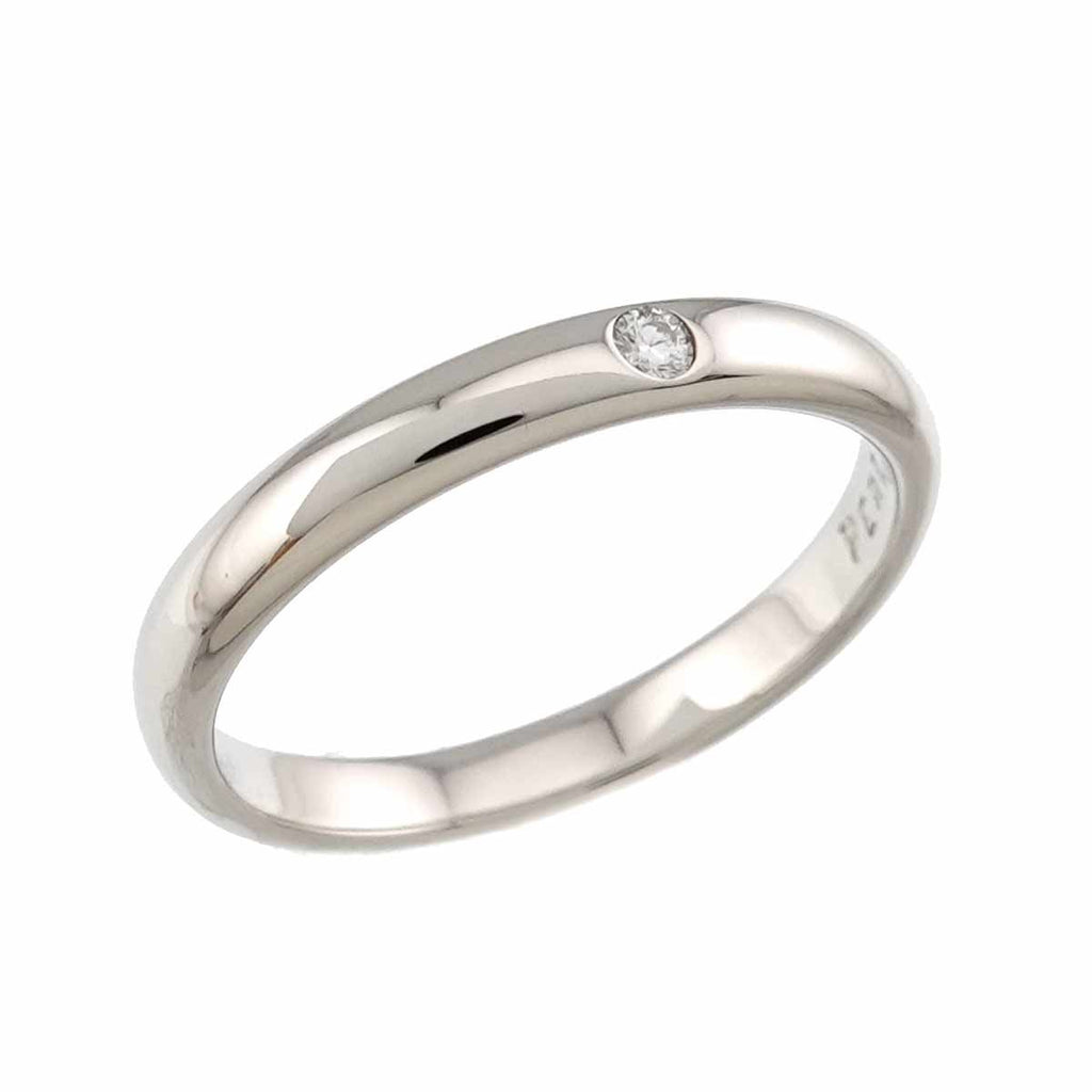 Tiffany & Co Stacking Band Ring Diamond Pt Platinum — view 5