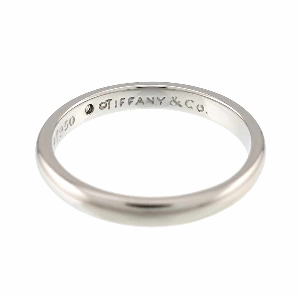 Tiffany & Co Stacking Band Ring Diamond Pt Platinum — view 3