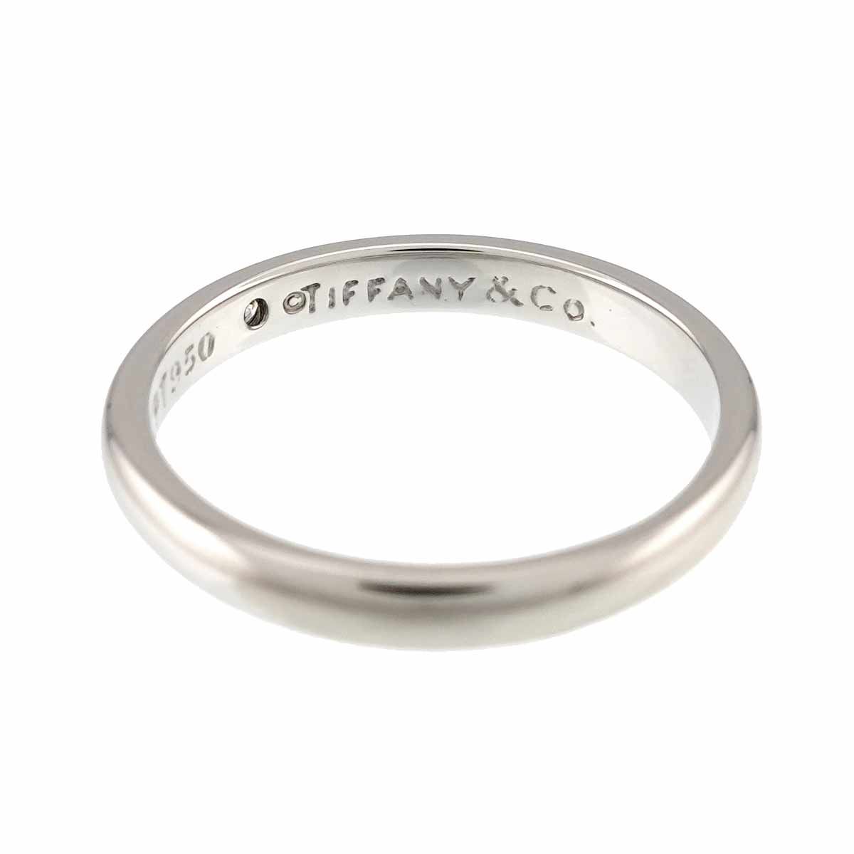 Tiffany & Co Stacking Band Ring Diamond Pt Platinum — view 3