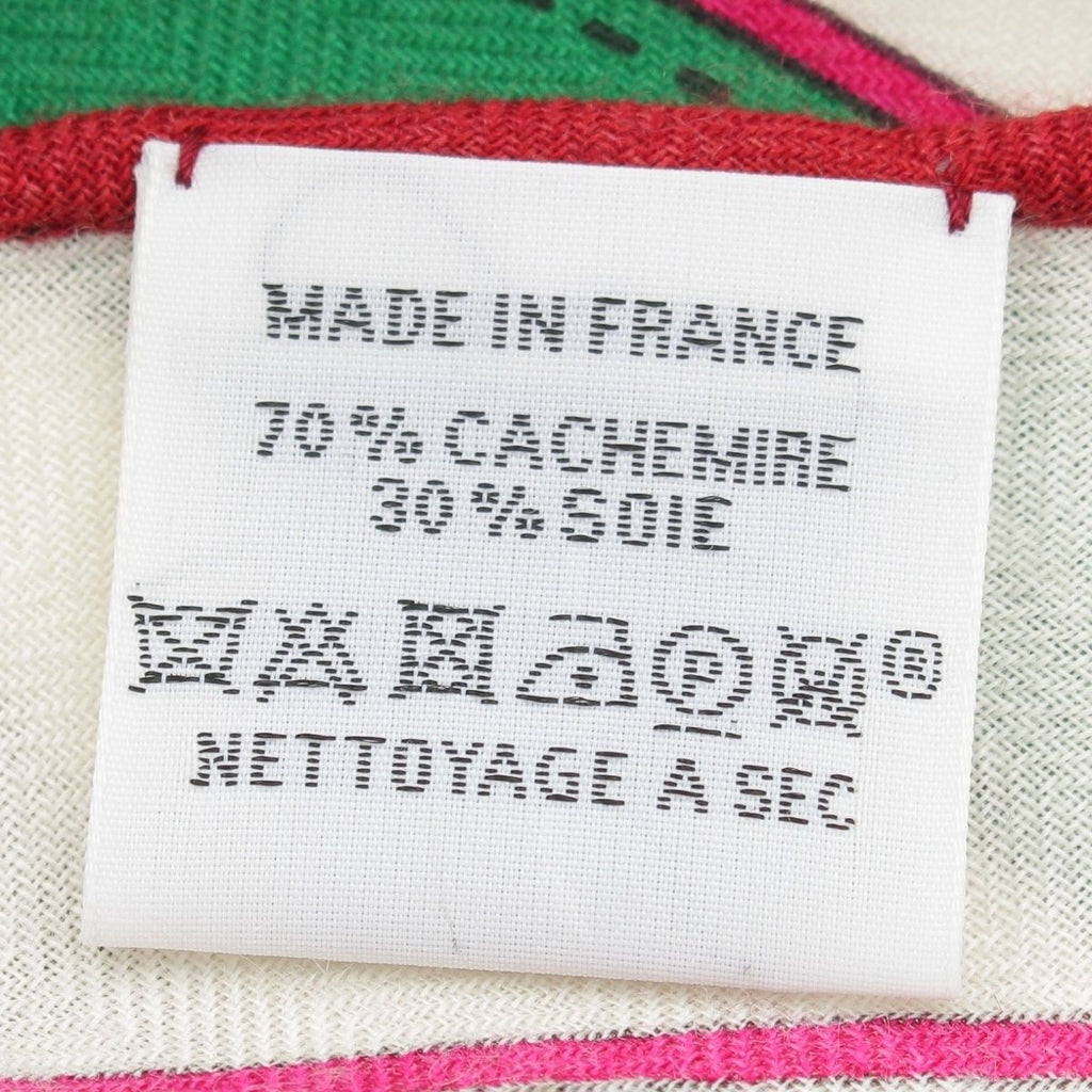 Hermes Triangle Jean la Promenade du Matin Morning Walk Cashmere Silk Scarf — view 8