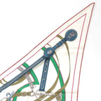 Hermes Triangle Jean la Promenade du Matin Morning Walk Cashmere Silk Scarf — view 4