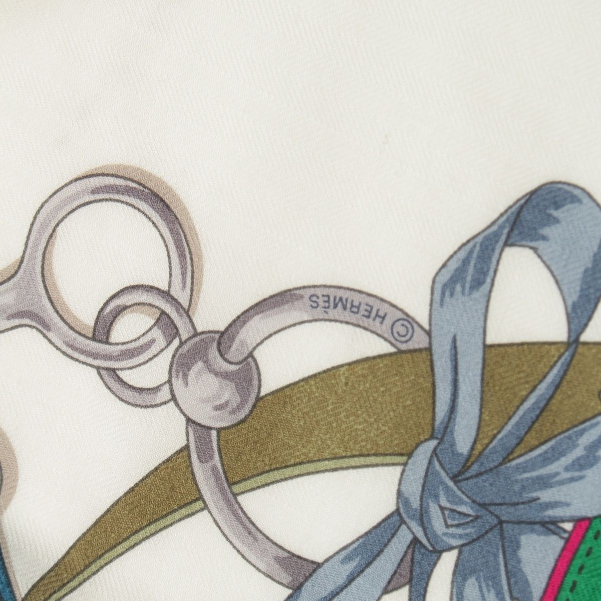 Hermes Triangle Jean la Promenade du Matin Morning Walk Cashmere Silk Scarf — view 5