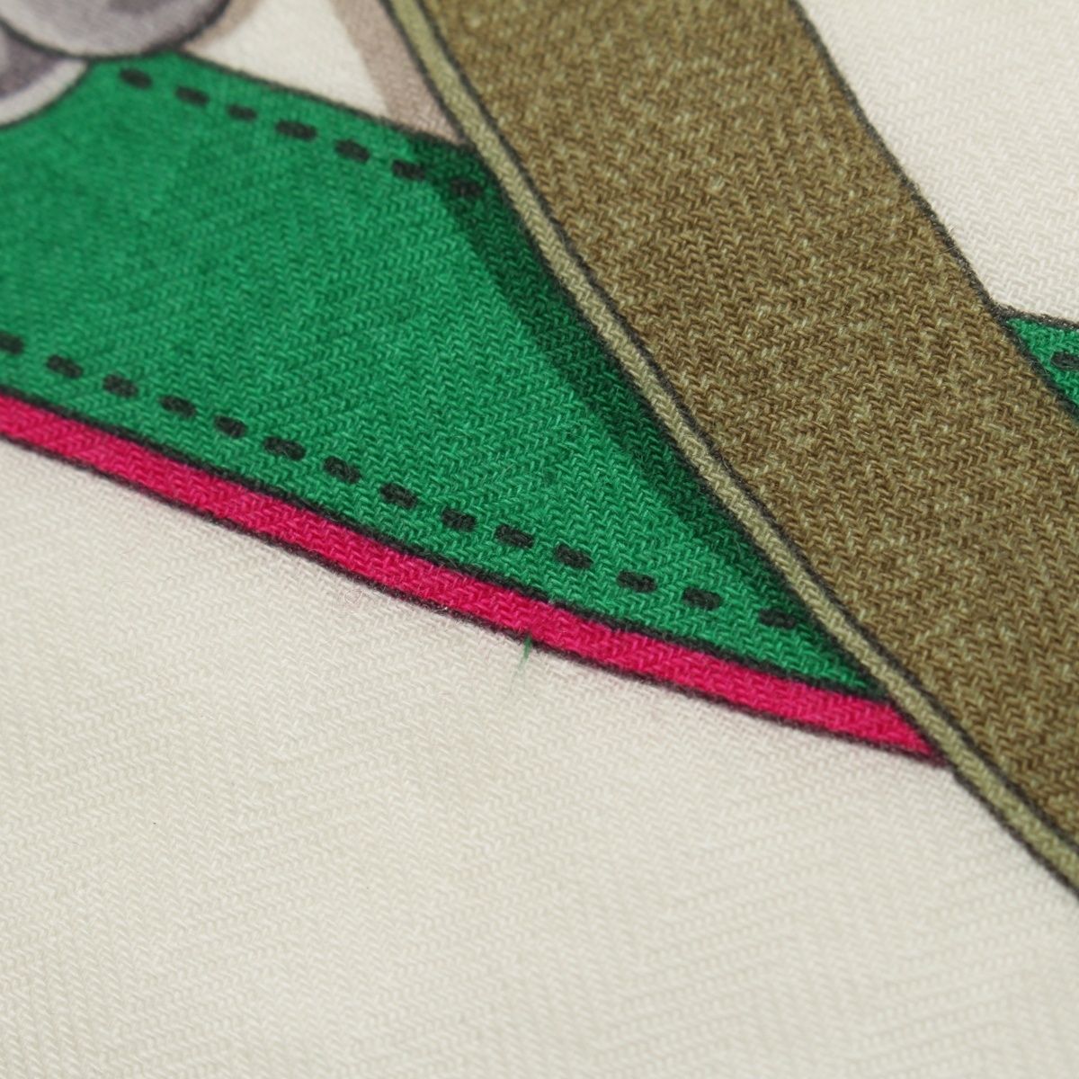Hermes Triangle Jean la Promenade du Matin Morning Walk Cashmere Silk Scarf — view 7