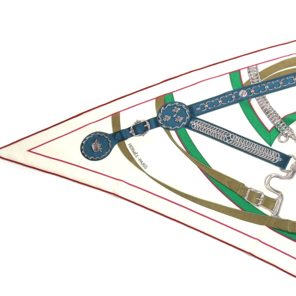Hermes Triangle Jean la Promenade du Matin Morning Walk Cashmere Silk Scarf — view 2