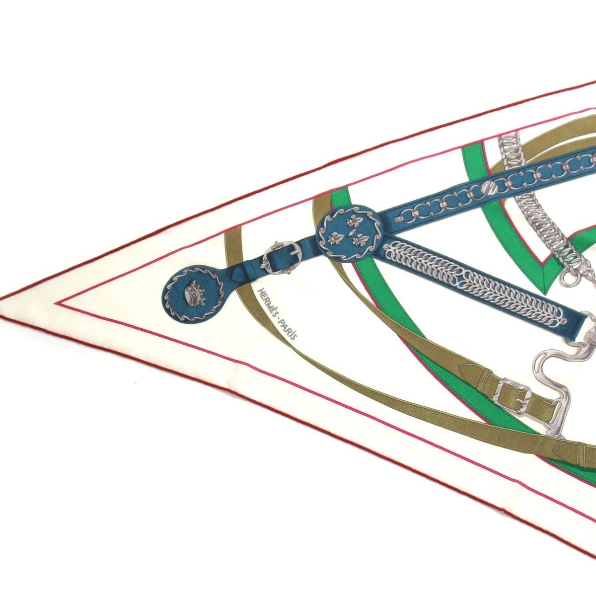 Hermes Triangle Jean la Promenade du Matin Morning Walk Cashmere Silk Scarf — view 2