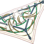 Hermes Triangle Jean la Promenade du Matin Morning Walk Cashmere Silk Scarf — view 3
