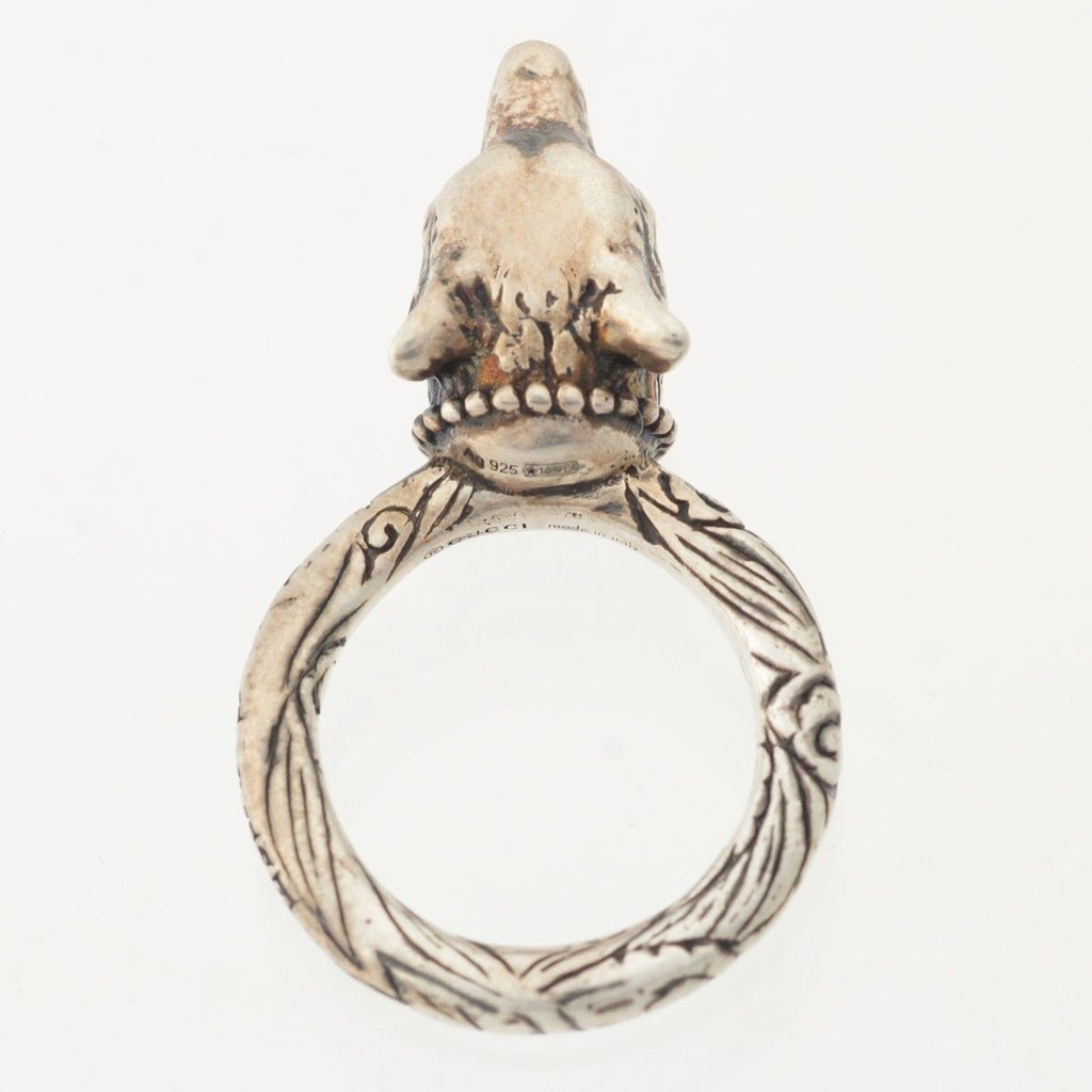 Gucci Anga Forest Wolf Head 925 Sterling Silver Ring — view 6