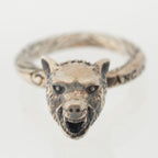 Gucci Anga Forest Wolf Head 925 Sterling Silver Ring — view 2