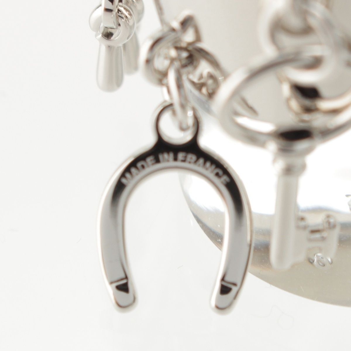 Hermes Scarf Ring Charm Key Horseshoe Silver — view 7