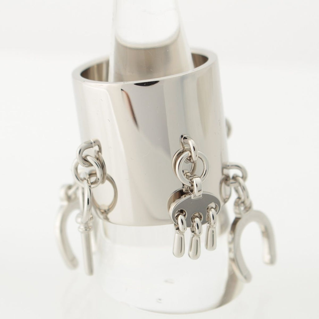 Hermes Scarf Ring Charm Key Horseshoe Silver — view 4