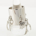 Hermes Scarf Ring Charm Key Horseshoe Silver — view 4