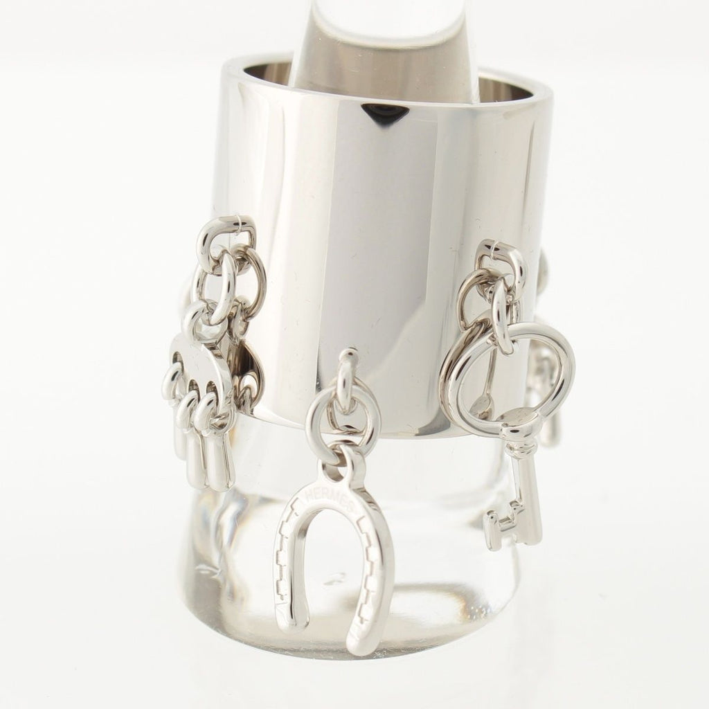 Hermes Scarf Ring Charm Key Horseshoe Silver — view 3