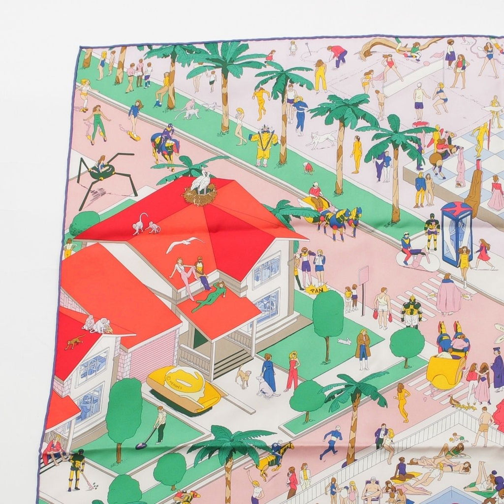 Hermes Carre 90 Silk on the Beach Scarf Multicolor — view 2