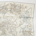 Hermes Carre Geant Cashmere Silk le Monde D'hermes World Scarf Ivory — view 3