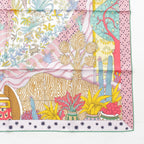 Hermes Carre 90 Silk le Premier Chant Song of Beginnings Scarf Pink — view 5