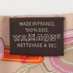 Hermes Twilly Brides de Gala Applique Pique Silk Scarf Beige — view 9