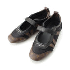 Louis Vuitton LV Sneakers Monogram Mary Jane Shoes Black Brown
