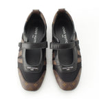 Louis Vuitton LV Sneakers Monogram Mary Jane Shoes Black Brown — view 2