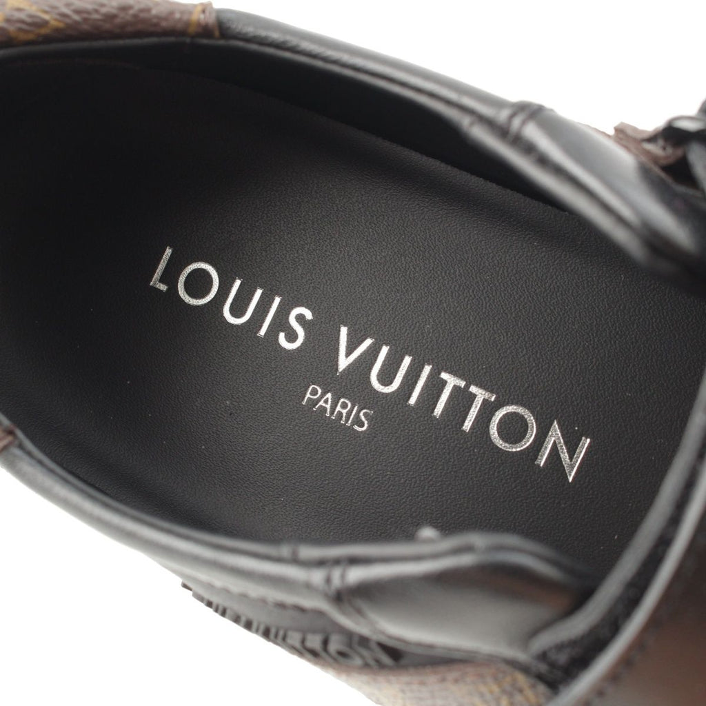 Louis Vuitton LV Sneakers Monogram Mary Jane Shoes Black Brown — view 7
