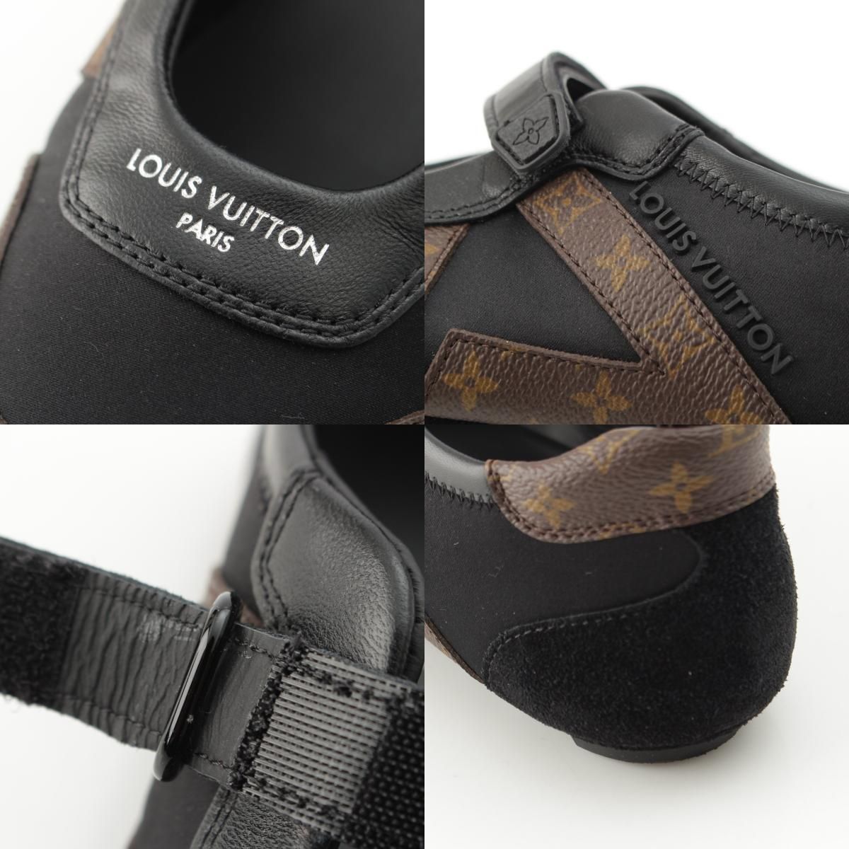 Louis Vuitton LV Sneakers Monogram Mary Jane Shoes Black Brown — view 9