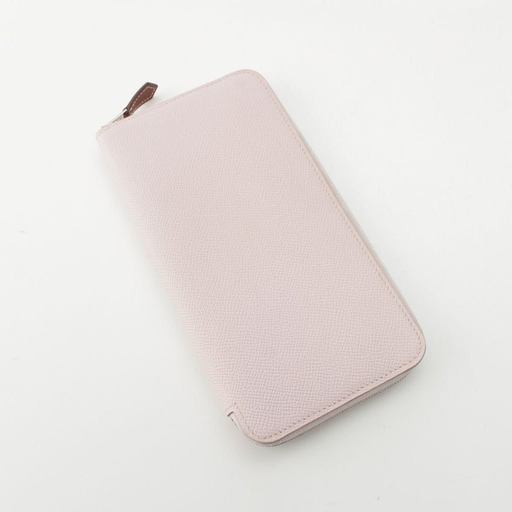 Hermes Azap Long Silk in Epsom Wallet Mauvepere Pink — view 3
