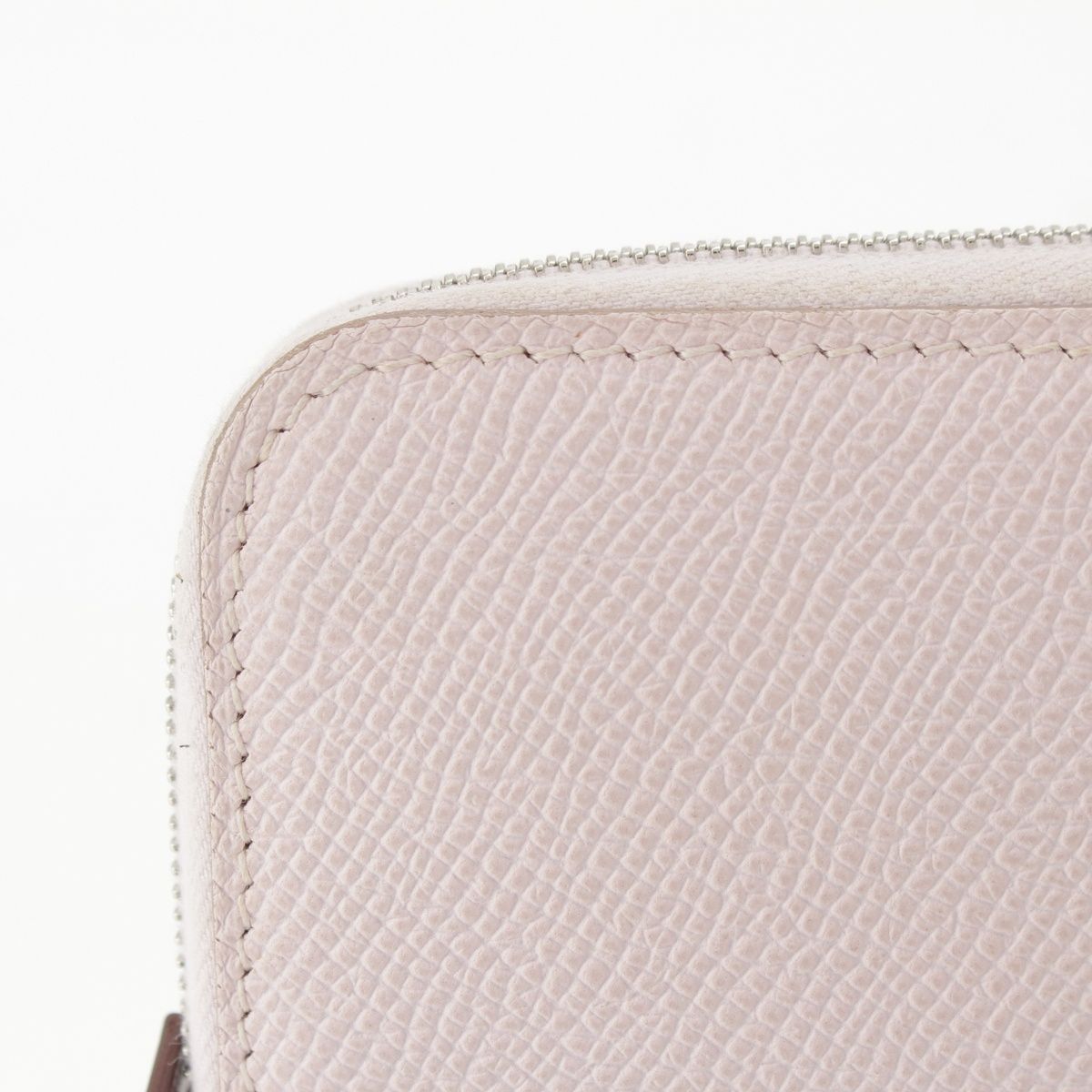 Hermes Azap Long Silk in Epsom Wallet Mauvepere Pink — view 6