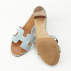 Hermes Oasis Denim Sandals Shoes Indigo — view 5