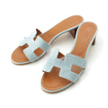 Hermes Oasis Denim Sandals Shoes Indigo