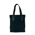 Loewe Vintage Anagram Pattern Canvas Leather Handbag Mini Tote Black — view 3