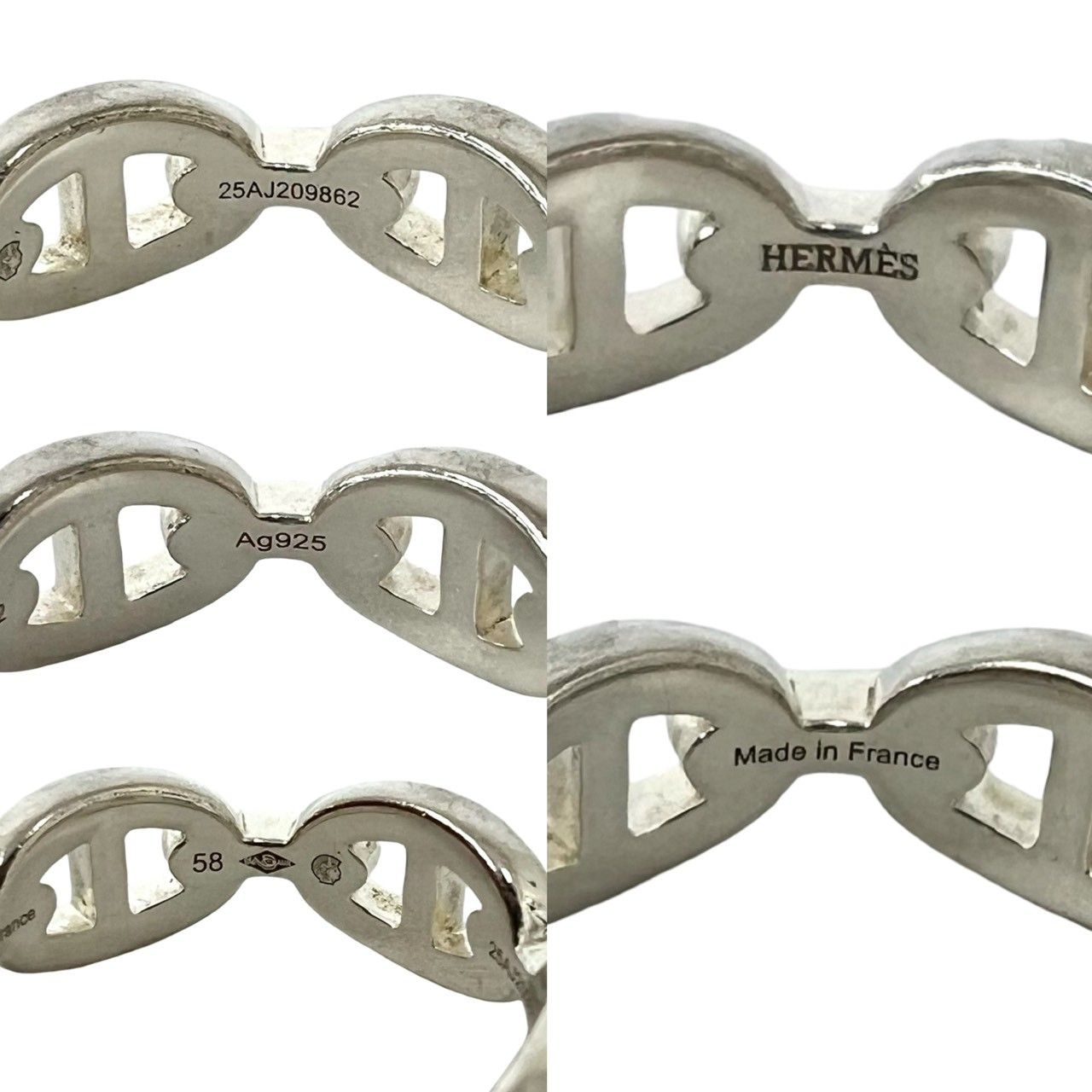 Hermes Chaine D'ancre Ring 925 Sterling Silver — view 3