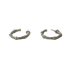 Tiffany & Co Box Vintage Bamboo Hoop Earrings 925 Sterling Silver — view 5