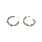 Tiffany & Co Box Vintage Bamboo Hoop Earrings 925 Sterling Silver — view 7