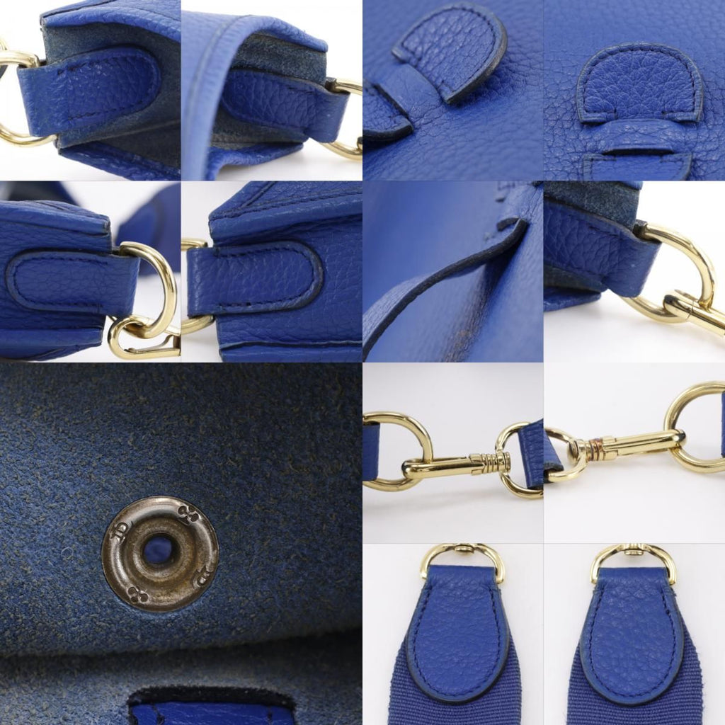 Hermes Evelyne 1 GM Ardennes Blue Gold Shoulder — view 9