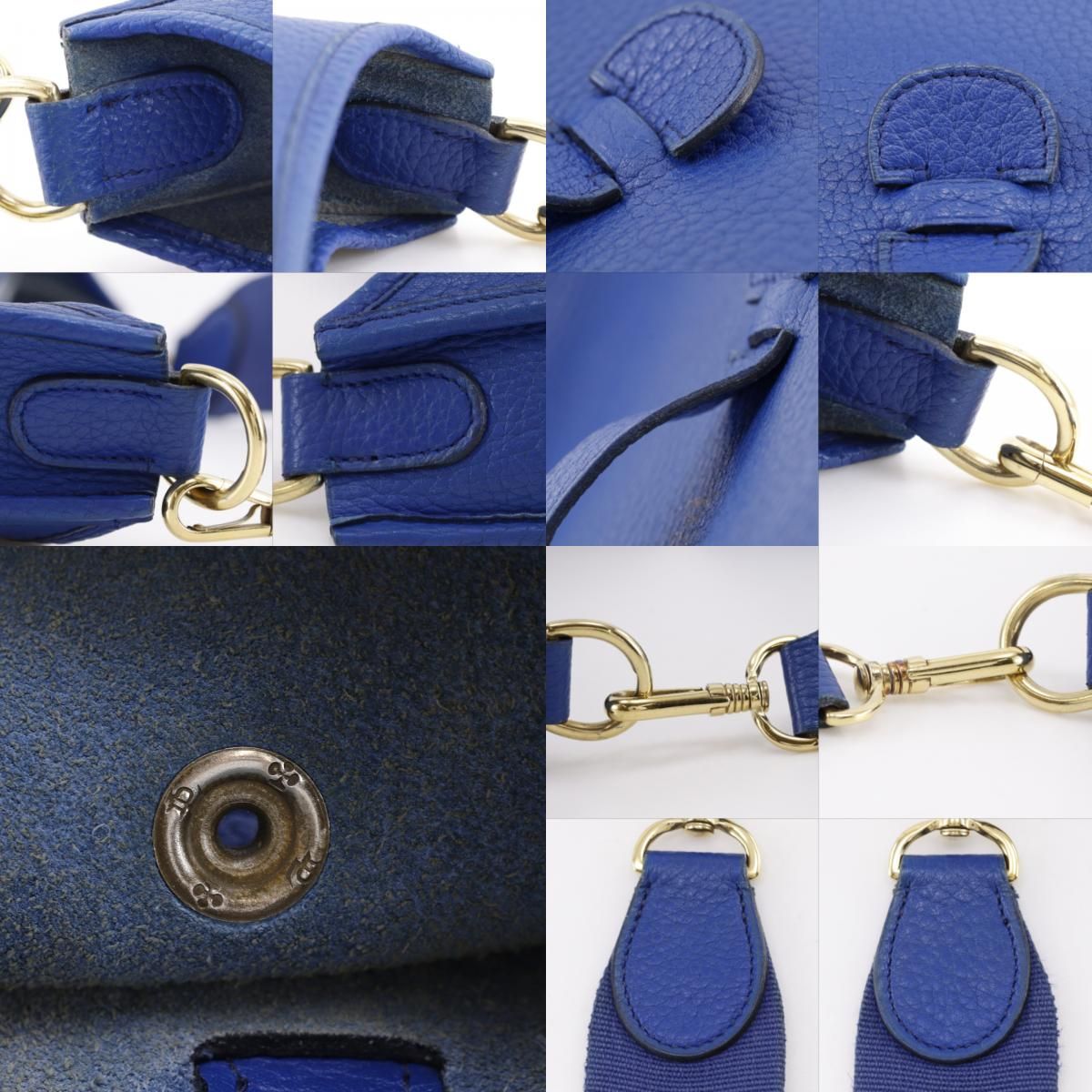 Hermes Evelyne 1 GM Ardennes Blue Gold Shoulder — view 9