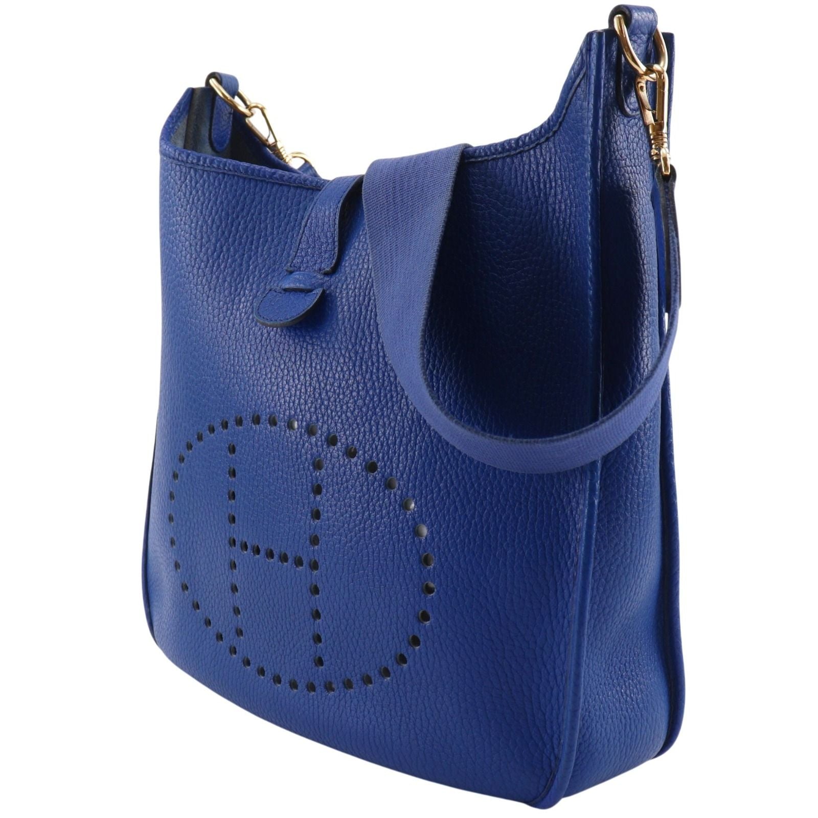 Hermes Evelyne 1 GM Ardennes Blue Gold Shoulder — view 2