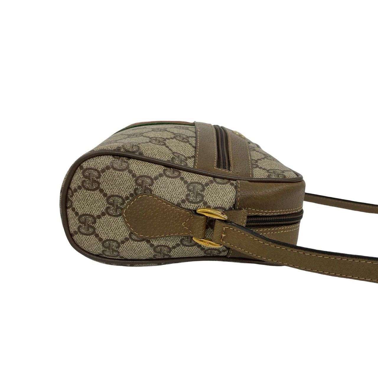 Gucci Vintage Sherry Line GG Logo Pattern Leather Shoulder Bag Brown — view 8