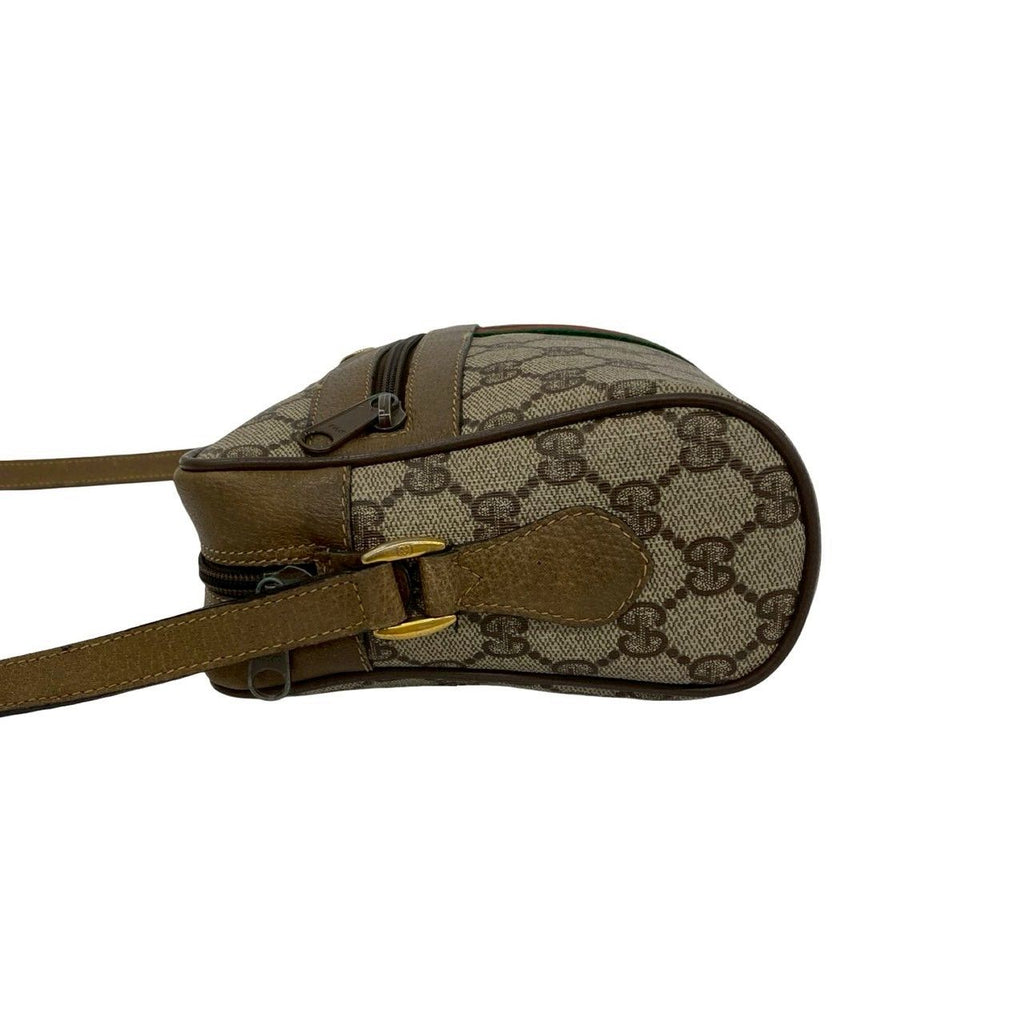 Gucci Vintage Sherry Line GG Logo Pattern Leather Shoulder Bag Brown — view 7
