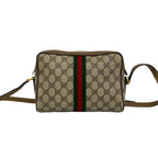Gucci Vintage Sherry Line GG Logo Pattern Leather Shoulder Bag Brown — view 3